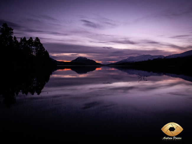 Loch Laggan sunset Scottish Highlands print