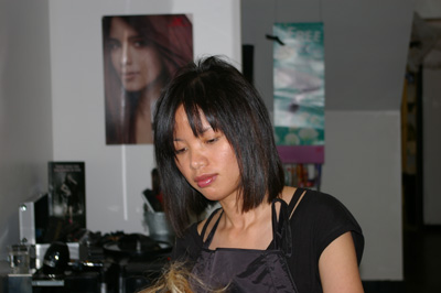 Local hairdressers Headz in Middlesbrough advertising shot for front page gazette