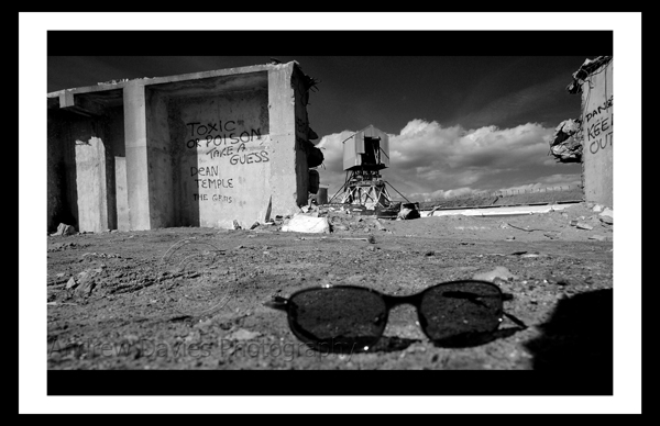 Urban Art Industrial waste and sunglasses