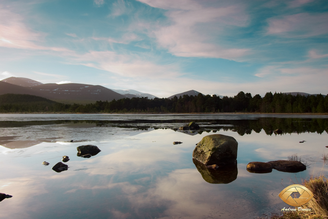 Loch Morlich pastel shades Scottish Highlands print