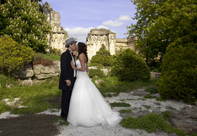 york museum gardens wedding photo