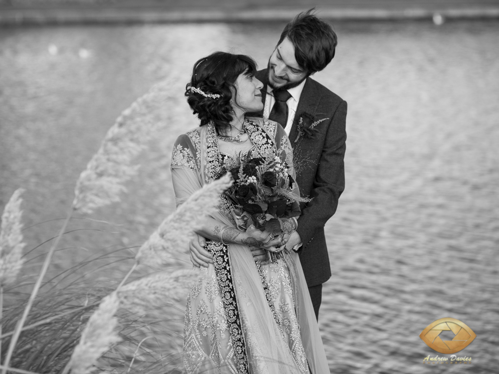 Wylam Brewery newcaslte wedding photo photographer balck and white lake shot